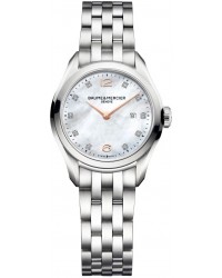 Baume & Mercier Clifton  Quartz Women's Watch, Stainless Steel, Mother Of Pearl & Diamonds Dial, MOA10176