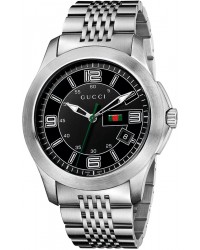 Gucci G-Timeless  Quartz Men's Watch, Stainless Steel, Black Dial, YA126201