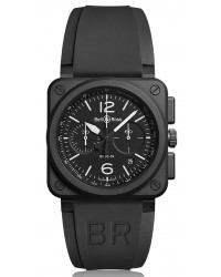 Bell & Ross   Automatic Men's Watch, PVD, Black Dial, BR0394-BL-CE