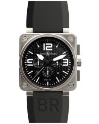Bell & Ross Aviation  Automatic Men's Watch, Titanium, Black Dial, BR0194-Titanium