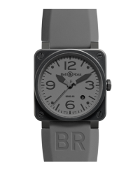 Bell & Ross   Automatic Men's Watch, PVD, Grey Dial, BR0392-COMMANDO-CE