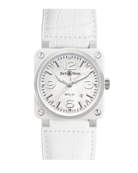 Bell & Ross   Automatic Men's Watch, Ceramic, White Mother Of Pearl Dial, BR0392-wh-c/sca