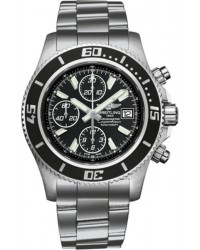 Breitling Superocean Chronograph II  Chronograph Automatic Men's Watch, Stainless Steel, Black Dial, A1334102.BA84.162A
