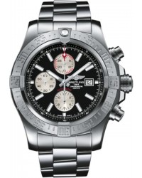 Breitling Super Avenger II  Chronograph Automatic Men's Watch, Stainless Steel, Black Dial, A1337111.BC29.168A