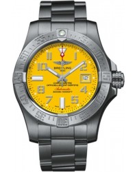 Breitling Avenger II Seawolf  Automatic Men's Watch, Stainless Steel, Yellow Dial, A1733110.I519.169A
