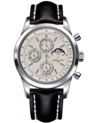 Breitling Transocean Chronograph 1461  Chronograph Automatic Men's Watch, Stainless Steel, Silver Dial, A1931012.G750.435X