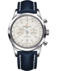 Breitling Transocean Chronograph 38  Automatic Men's Watch, Stainless Steel, Silver Dial, A4131012.G757.113X