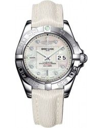 Breitling Galactic 41  Automatic Men's Watch, Stainless Steel, Mother Of Pearl & Diamonds Dial, A49350L2.A702.237X