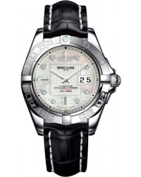 Breitling Galactic 41  Automatic Men's Watch, Stainless Steel, Mother Of Pearl & Diamonds Dial, A49350L2.A702.729P