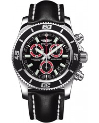 Breitling Superocean Chronograph M2000  Super-Quartz Men's Watch, Stainless Steel, Black Dial, A73310A8.BB72.441X