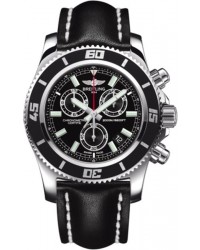 Breitling Superocean Chronograph M2000  Super-Quartz Men's Watch, Stainless Steel, Black Dial, A73310A8.BB73.441X