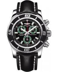Breitling Superocean Chronograph M2000  Super-Quartz Men's Watch, Stainless Steel, Black Dial, A73310A8.BB75.441X