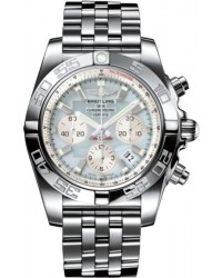 Breitling Chronomat 44  Chronograph Automatic Men's Watch, Stainless Steel, Mother Of Pearl & Diamonds Dial, AB011012.G685.375A