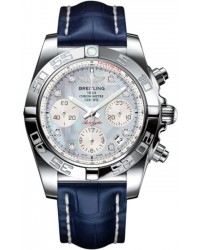 Breitling Chronomat 41  Chronograph Automatic Men's Watch, Stainless Steel, Mother Of Pearl & Diamonds Dial, AB014012.G712.719P