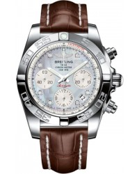 Breitling Chronomat 41  Chronograph Automatic Men's Watch, Stainless Steel, Mother Of Pearl & Diamonds Dial, AB014012.G712.725P