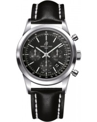 Breitling Transocean Chronograph  Automatic Men's Watch, Stainless Steel, Black Dial, AB015212.BA99.435X