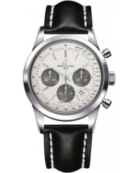 Breitling Transocean Chronograph  Automatic Men's Watch, Stainless Steel, Silver Dial, AB015212.G724.435X