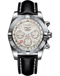 Breitling Chronomat 44 GMT  Chronograph Automatic Men's Watch, Stainless Steel, Silver Dial, AB042011.G745.435X