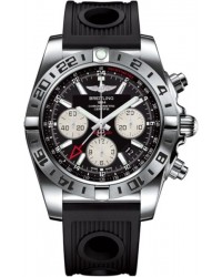 Breitling Chronomat 44 GMT  Chronograph Automatic Men's Watch, Stainless Steel, Black Dial, AB0420B9.BB56.200S