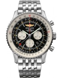 Breitling Navitimer GMT  Automatic Men's Watch, Stainless Steel, Black Dial, AB044121.BD24.443A