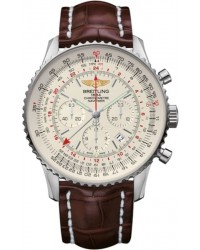 Breitling Navitimer GMT  Automatic Men's Watch, Stainless Steel, Off White Dial, AB044121.G783.757P