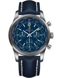 Breitling Transocean Chronograph Unitime  Chronograph Automatic Men's Watch, Stainless Steel, Blue Dial, AB0510U9.C879.101X