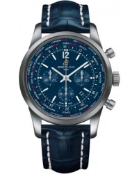 Breitling Transocean Chronograph Unitime  Chronograph Automatic Men's Watch, Stainless Steel, Blue Dial, AB0510U9.C879.747P
