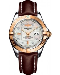 Breitling Galactic 41  Automatic Men's Watch, Steel & 18K Rose Gold, Mother Of Pearl & Diamonds Dial, C49350L2.A706.431X