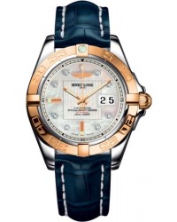 Breitling Galactic 41  Automatic Men's Watch, Steel & 18K Rose Gold, Mother Of Pearl & Diamonds Dial, C49350L2.A706.719P