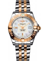 Breitling Galactic 32  Super-Quartz Women's Watch, Steel & 18K Rose Gold, Mother Of Pearl & Diamonds Dial, C71356L2.A712.367C