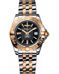 Breitling Galactic 32  Super-Quartz Women's Watch, Steel & 18K Rose Gold, Black Dial, C71356L2.BA12.367C
