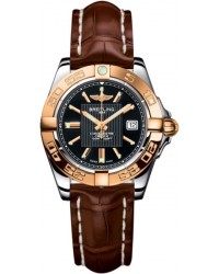 Breitling Galactic 32  Super-Quartz Women's Watch, Steel & 18K Rose Gold, Black Dial, C71356L2.BA12.779P