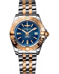 Breitling Galactic 32  Super-Quartz Women's Watch, Steel & 18K Rose Gold, Blue Dial, C71356L2.C813.367C