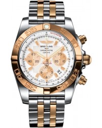 Breitling Chronomat 44  Chronograph Automatic Men's Watch, Steel & 18K Rose Gold, White Dial, CB011012.A696.375C