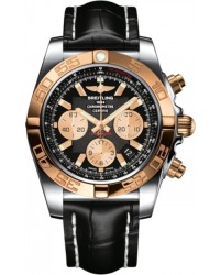 Breitling Chronomat 44  Chronograph Automatic Men's Watch, Steel & 18K Rose Gold, Black Dial, CB011012.B968.744P