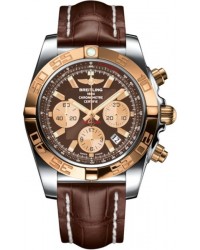 Breitling Chronomat 44  Chronograph Automatic Men's Watch, Steel & 18K Rose Gold, Brown Dial, CB011012.Q576.740P