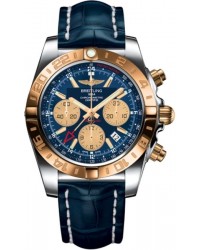 Breitling Chronomat 44 GMT  Chronograph Automatic Men's Watch, Steel & 18K Rose Gold, Blue Dial, CB042012.C858.732P