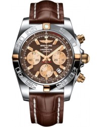 Breitling Chronomat 44  Chronograph Automatic Men's Watch, Steel & 18K Rose Gold, Brown Dial, IB011012.Q576.740P