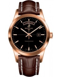 Breitling Transocean  Automatic Men's Watch, 18K Rose Gold, Black Dial, R4531012.BB70.740P