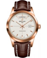 Breitling Transocean  Automatic Men's Watch, 18K Rose Gold, Silver Dial, R4531012.G752.740P