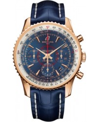 Breitling Montbrillant 01  Chronograph Automatic Men's Watch, 18K Rose Gold, Blue Dial, RB013012.C896.719P