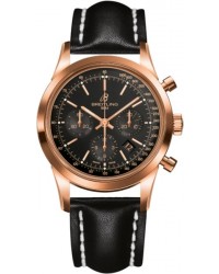 Breitling Transocean Chronograph  Automatic Men's Watch, 18K Rose Gold, Black Dial, RB015212.BB16.435X