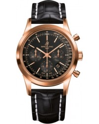 Breitling Transocean Chronograph  Automatic Men's Watch, 18K Rose Gold, Black Dial, RB015212.BB16.744P
