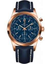 Breitling Transocean Chronograph Unitime  Chronograph Automatic Men's Watch, 18K Rose Gold, Blue Dial, RB0510V1.C880.101X