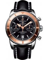 Breitling Superocean Heritage Chronographe 44  Chronograph Automatic Men's Watch, Steel & 18K Rose Gold, Black Dial, U2337012.BB81.435X