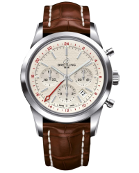Breitling Transocean Chronograph GMT Limited Edition  Automatic Men's Watch, Stainless Steel, Silver Dial, AB045112.G772.739P