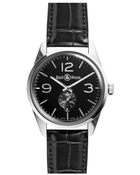 Bell & Ross Vintage  Automatic Men's Watch, Stainless Steel, Black Dial, BRG123-BL-ST-SCR