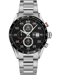 Tag Heuer Carrera  Chronograph Automatic Men's Watch, Stainless Steel, Black Dial, CAR2A10.BA0799