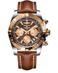 Breitling Chronomat 44  Chronograph Automatic Men's Watch, Steel & 18K Rose Gold, Brown Dial, CB011012.Q576.434X