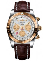 Breitling Chronomat 44 GMT  Automatic Men's Watch, Stainless Steel & Rose Gold, White Dial, CB042012.A739.738P